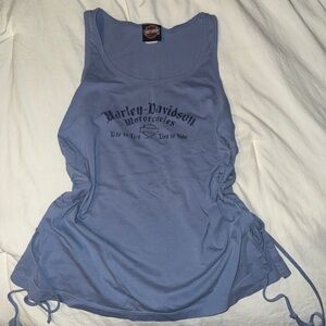 Harley-Davidson Light Blue Sleeveless Top